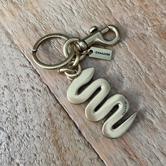 Coach Gold Snake Keychain Charm - Picture 2 of 2